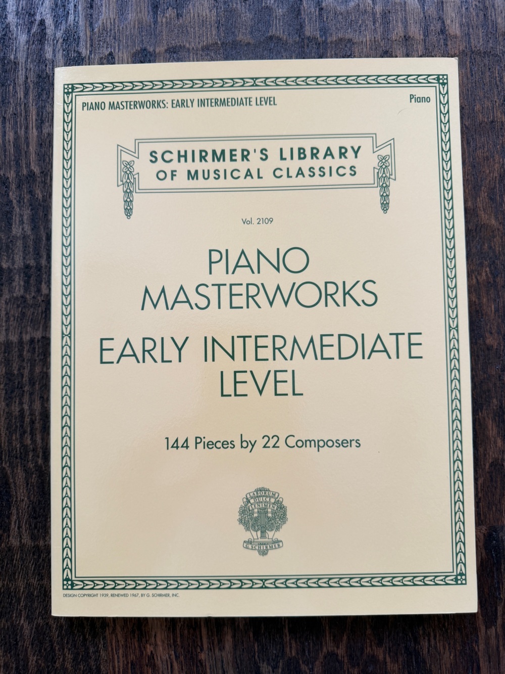 Piano Masterworks Early Intermediate Level Schirmer's Library Musical Classics